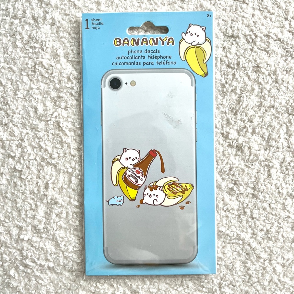 💎 3/$10 Bananya kawaii cat phone sticker decal